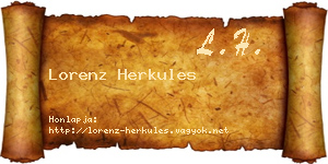 Lorenz Herkules névjegykártya